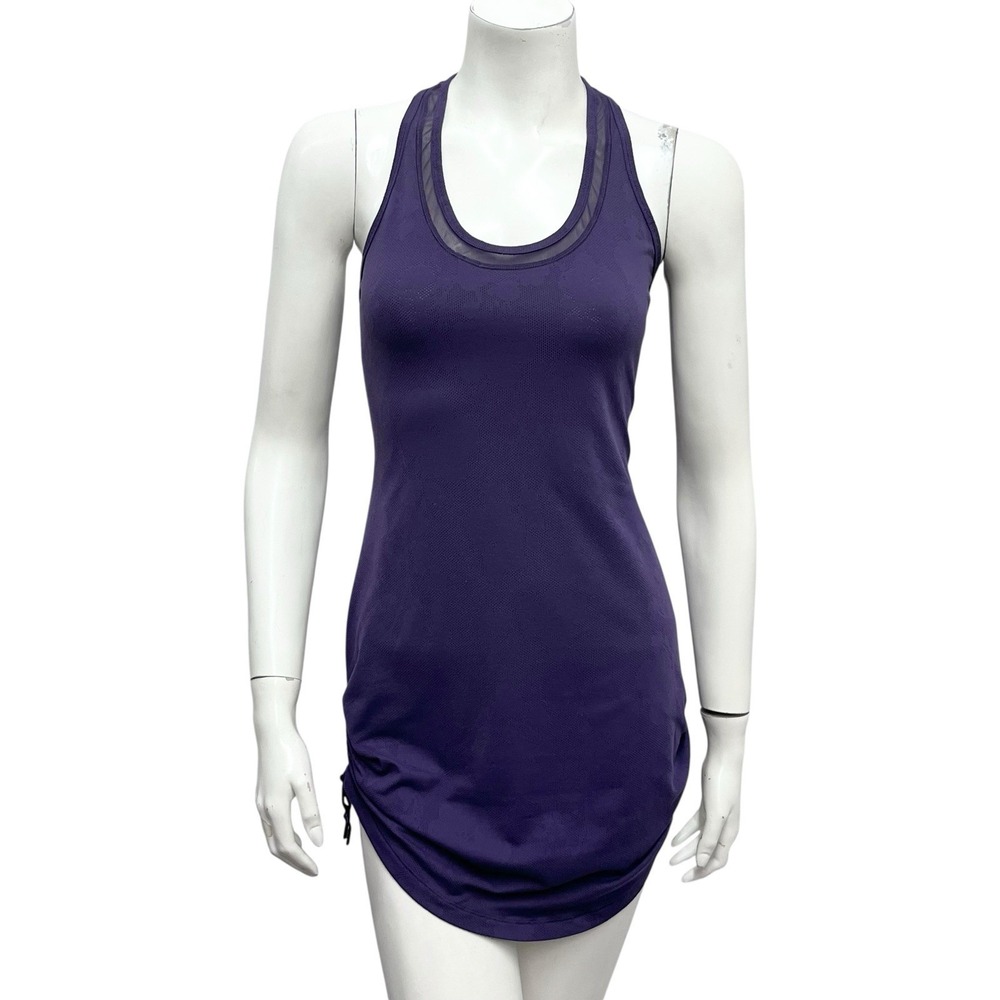 Lululemon Womens Sz 4 It's A Cinch Concord Grape Floral Jacquard Racerback Dress